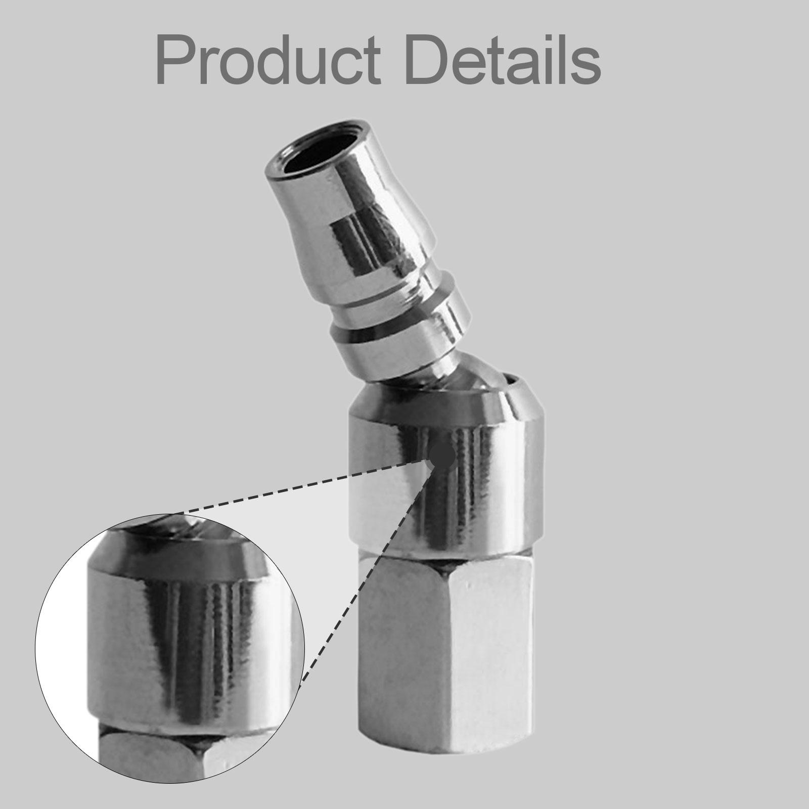 Swivel Air Hose Fitting Quick Connect 1/4 - ข้อต่อสายลมโลหะแข็งแรง ปลั๊กต่อเร็ว หมุนได้ 360 องศา เกลียวใน