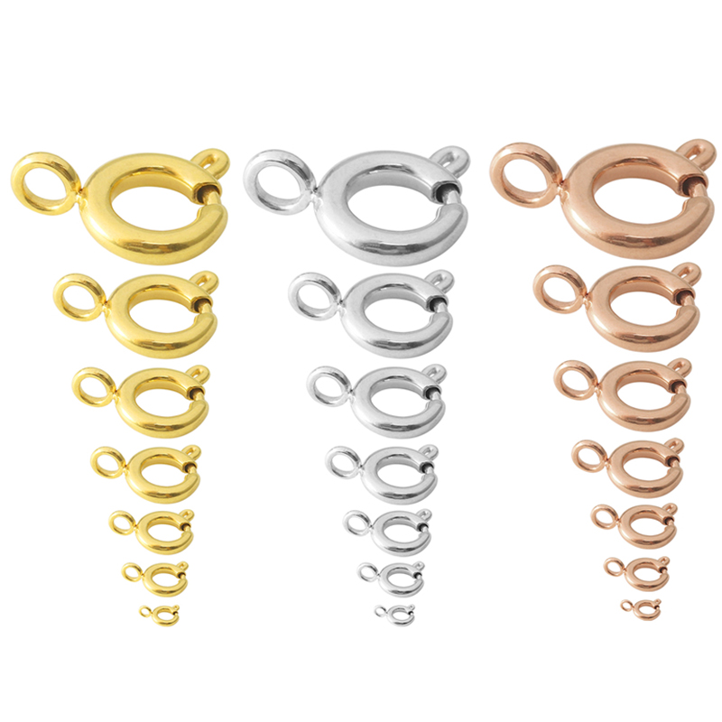 18 Gauge Brad Nails Stainless Steel - 5ชิ้น/ล็อต5-18มม.สแตนเลสสตีลแหวนสปริง Clasp เปิดแหวนกระโดดเครื่องประดับสำหรับสร้อยคอสร้อยข้อมือ