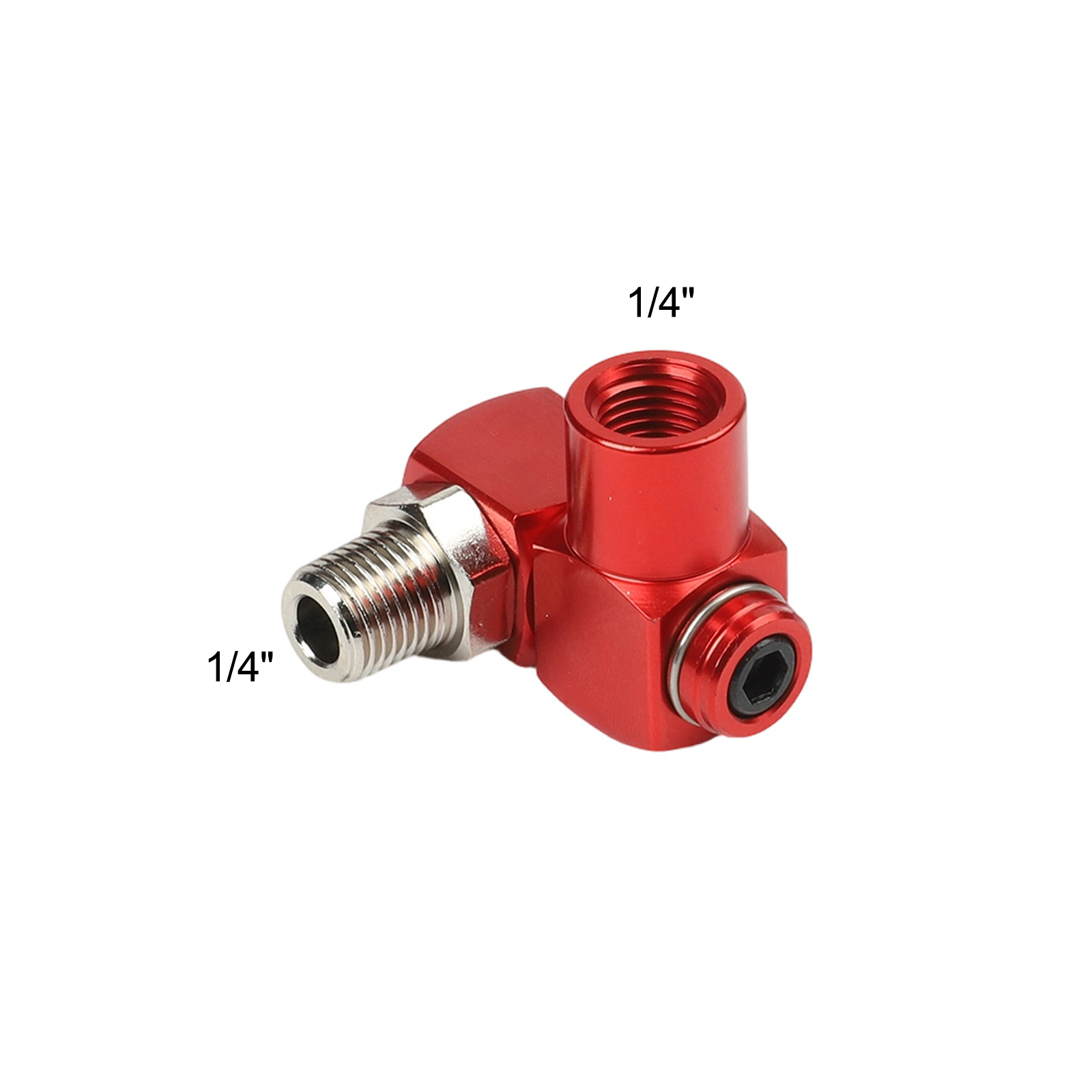 Swivel Air Hose Fitting Quick Connect 1/4 - อะแดปเตอร์หมุนสำหรับสายลม พร้อมข้อต่อแบบปลดเร็วคู่ ขนาด 1/4 NPT และการหมุนได้