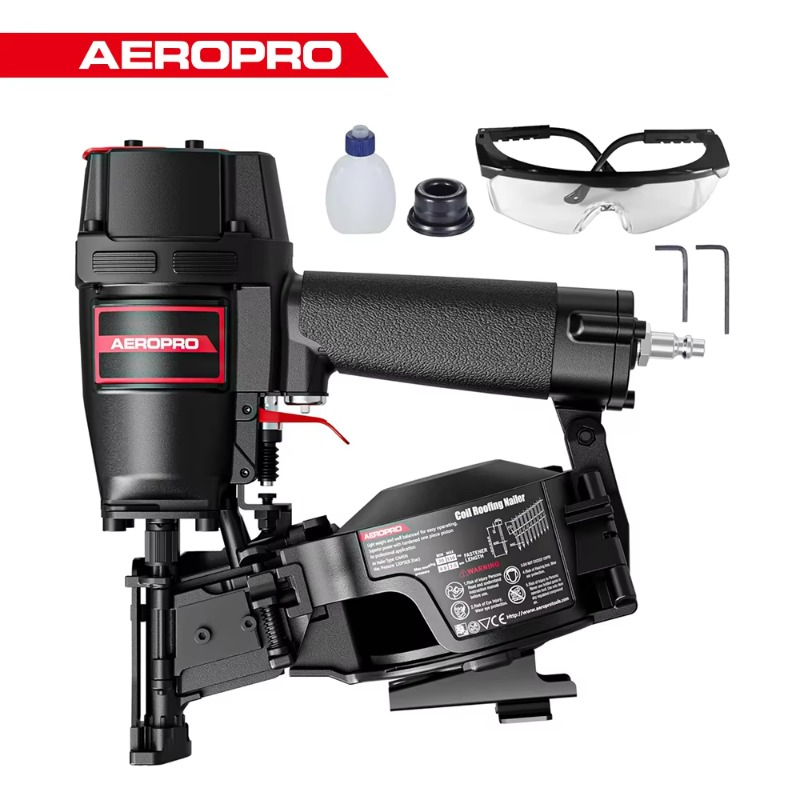 CN45N ปืนยิงตะปูมุงหลังคาแบบมื - Coil Roofing Nailer Pneumatic 15 Degree บทวิจารณ์และราคา