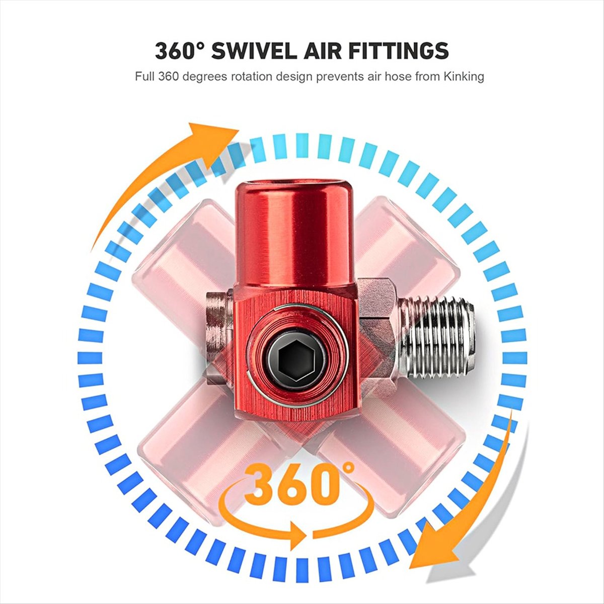 Y17A ชุด 2 ชิ้น ข้อต่อสายลมแบบ - Swivel Air Hose Fitting Quick Connect 1/4 บทวิจารณ์และราคา