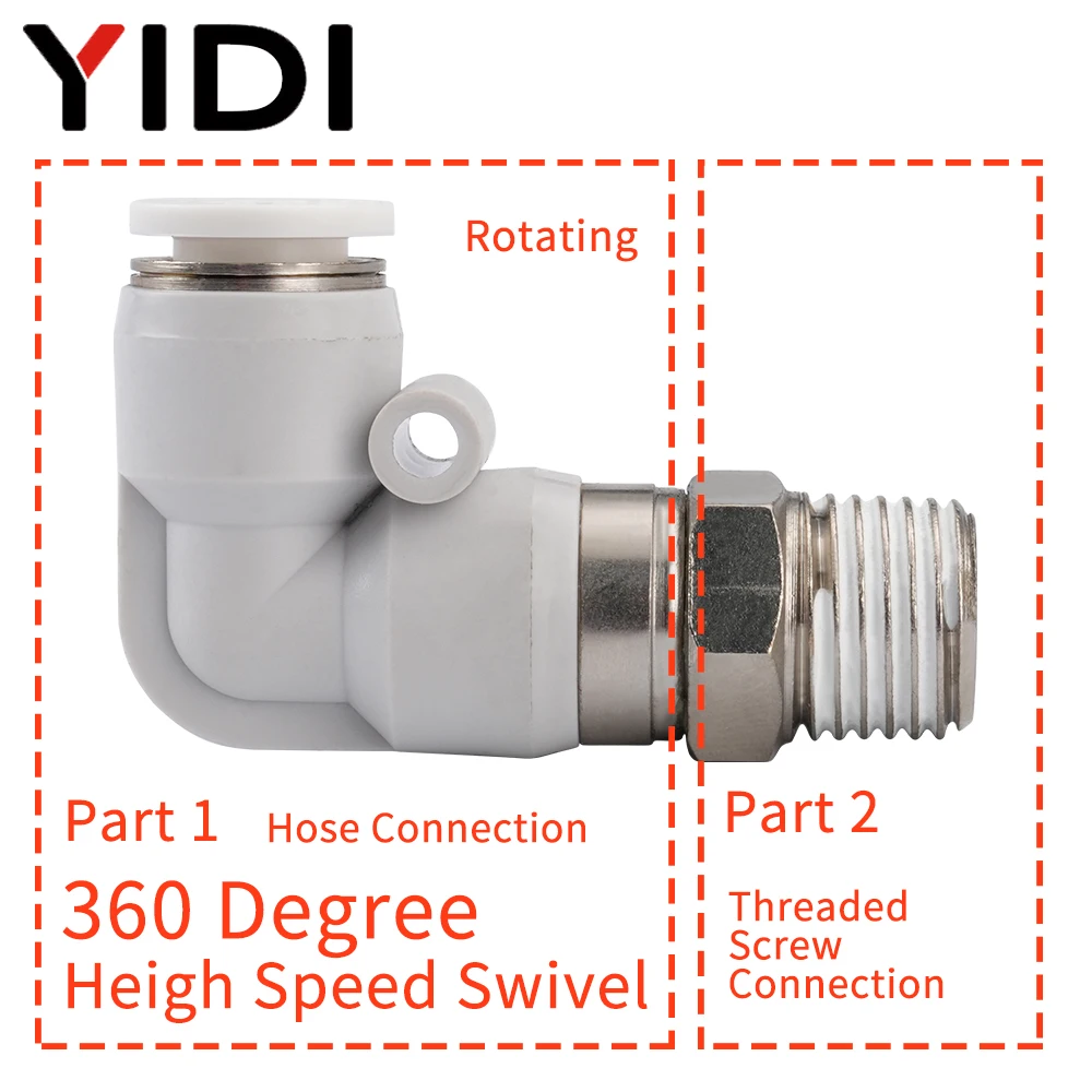 ข้อต่อท่อยางลมหมุนเร็ว10/4/1ชิ - Swivel Air Hose Fitting Quick Connect 1/4 บทวิจารณ์และราคา