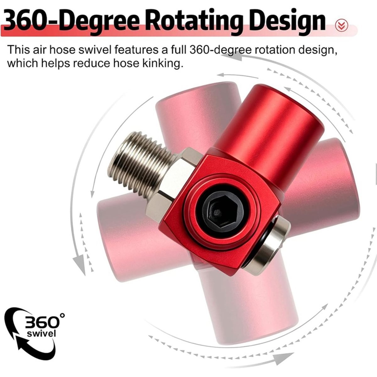 ชุด 2 ชิ้น ข้อต่อสายลมแบบหมุนไ - Swivel Air Hose Fitting Quick Connect 1/4 บทวิจารณ์และราคา