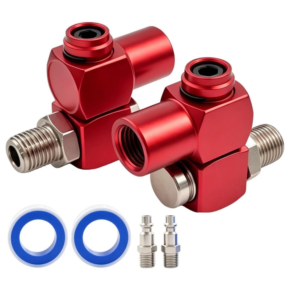 ชุด 2 ชิ้น ข้อต่อสายลมแบบหมุนไ - Swivel Air Hose Fitting Quick Connect 1/4 บทวิจารณ์และราคา