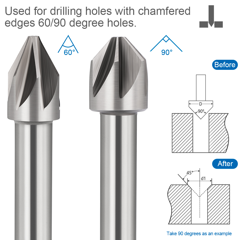 60 90 องศา Countersink เจาะบิต - 18 Gauge Brad Nails Stainless Steel บทวิจารณ์และราคา