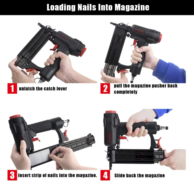 AF50 ปืนยิงตะปูแบบใช้ลม ขนาด 1 - Air Brad Nailer 18 Gauge 2 In 1 บทวิจารณ์และราคา